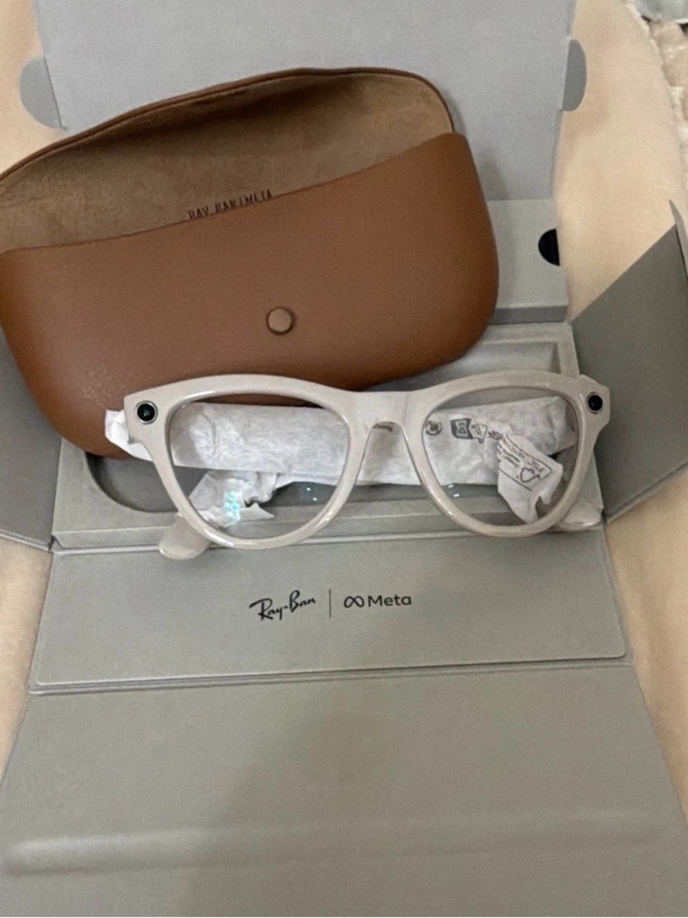 Ray-Ban Meta Gen 2 Smart Glasses — Cream/White Frame